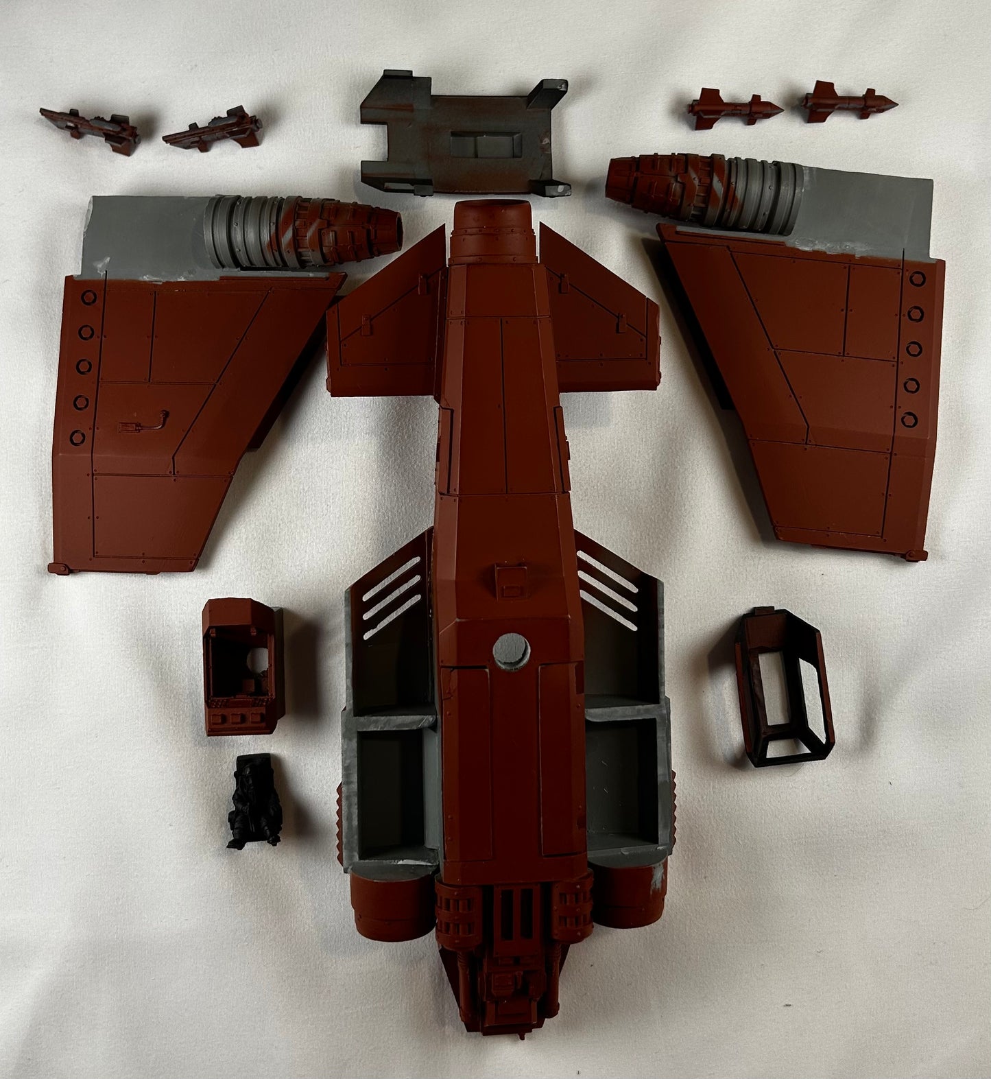 Forge World Resin Imperial Navy Thunderbolt Fighter (Partially Built/Painted)