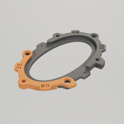 BaseLok Basic - Oval 60mm x 35mm (5 clamps with pre-inserted magnets)